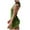 Green, variant on Women's High Neck Mini Dress High Waisted Bodycon Style Sleeveless Halter Neckline Dresses Black L