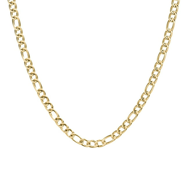 Collier Chaîne Figaro pour Homme 20 Pouces en Acier Inoxydable Jaune - 8 mm