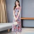 thumbnail image 2 of Plus Size Elegant Vintage Chiffon Dress For Women New Summer Lightweight Long Dress With Loose Fragments Elegant Style, 2 of 5