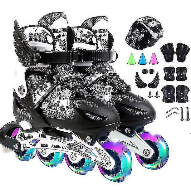 Ripley - PATINES EN LÍNEA RUEDAS ILUMINADAS + KIT DE PROTECCION TALLA Ajustable 3134 Mpm10001187772