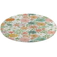 thumbnail image 4 of Floral Colorful Flower Round Rugs -Washable Non-Slip Small Round Area Rug Throw Soft Circle Rugs for Bedroom, Modern Print Indoor Carpet for Entryway Sofa Living Room, 4 of 6