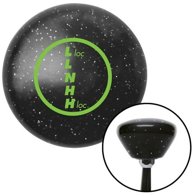 Boitier de Transfert Vert No.1 Noir Rétro Métal Flocon Bouton de Vitesses avec M16 x 1,5 Insert