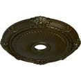 thumbnail image 3 of Ekena Millwork 27 1/2"OD x 3 7/8"ID x 2 1/4"P Heaton Ceiling Medallion (Fits Canopies up to 6 1/2"), Hand-Painted Green Gold, 3 of 6