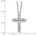 thumbnail image 6 of Primal Gold 14 Karat White Gold Diamond Cross 18-inch Necklace, 6 of 6