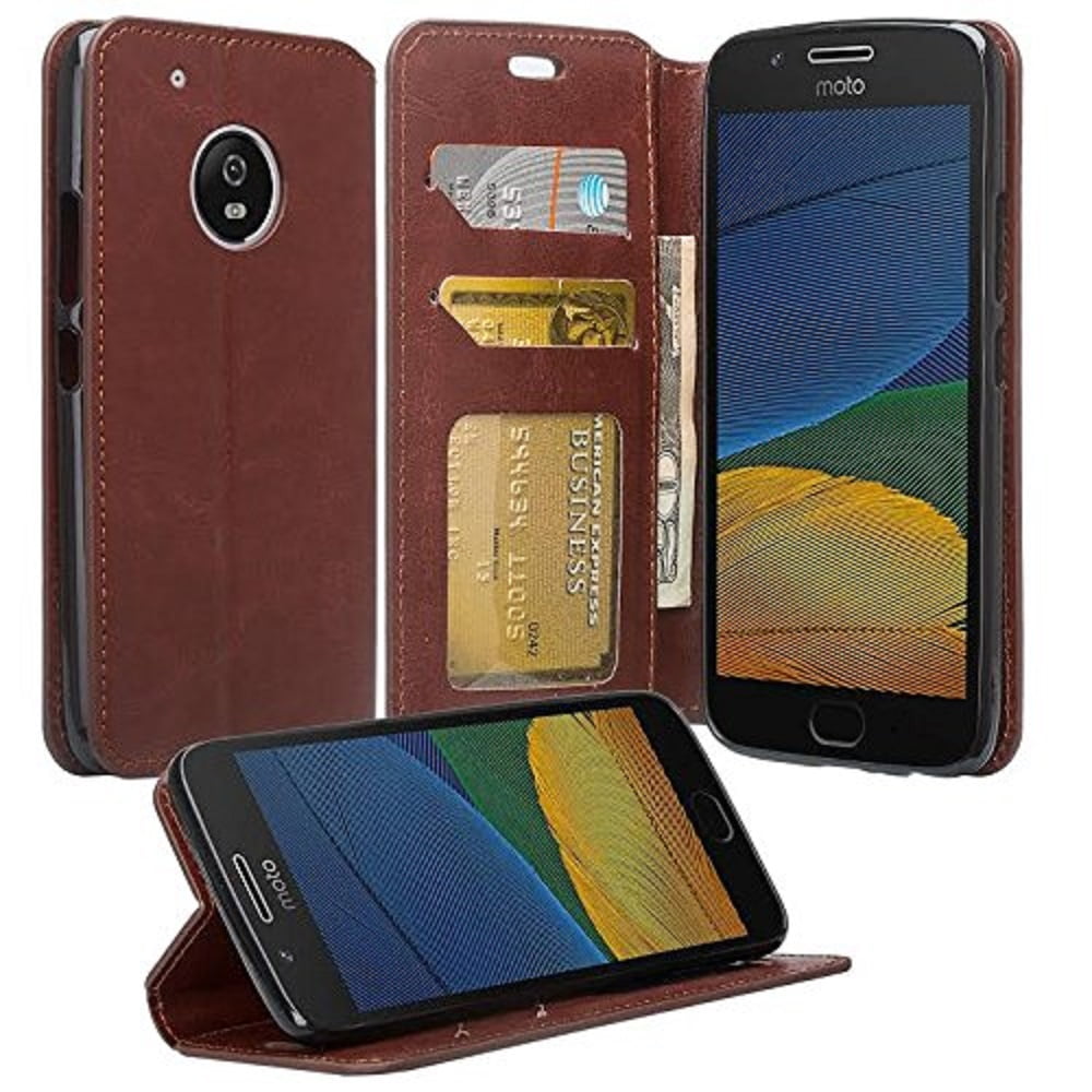 Motorola Moto G5 Case, Moto G5 Wallet Case, SOGA [Pocketbook Series