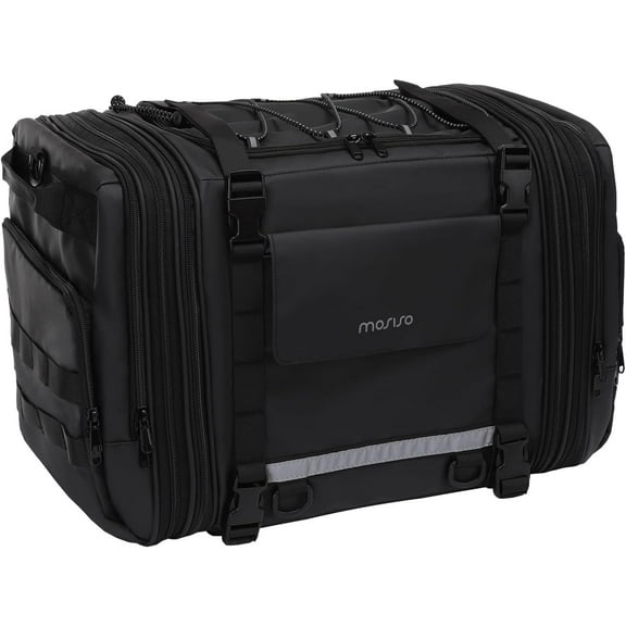 Mosiso Motorcycle Travel Luggage Bag 32-48L Motorcycle Tail Bag Multi Function Motorbike Rear Seat Trunk Gear Bag
