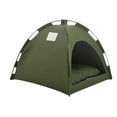 thumbnail image 2 of Tienda de invierno para mascotas Casa impermeable para gatos para graneros, balcones, pasillos Accesorios Semi cerrado Resistente a la intemperie 40x40cm Verde Sunnimix Refugio de gatos callejeros, 2 of 8