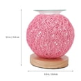 thumbnail image 2 of Lámpara de fragancia de ratán para electrodomésticos ionze, calentador de velas enchufable, lámpara de cera fundida, enchufe estadounidense, luces nocturnas (rosa), 2 of 7