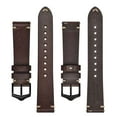 thumbnail image 4 of BISONSTRAP Men's Watch Bands, Hand-Stitched Leather Watch Straps, Quick Release, 22mm, Coffee Brown with Black Buckle, 4 of 7