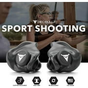 Decibullz Custom Molded Earplugs, One Count - 31dB NRR, Comfortable Protection for Shooting & Travel (Black)
