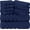Navy, variant on 8 Pc Bath Linen Sets Viscose Stripe 600 GSM Ring Spun Cotton Towel