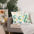 thumbnail image 6 of REGALWOVEN Pack of 2 Cotton Throw Pillow Cover Floral Cushion Covers for Couch Sofa Green Leaves 18" x 18", 6 of 6