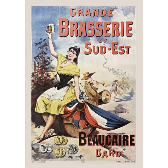 Carnet ligné: Grande brasserie du Sud-Est, affiche, 1890 (Paperback)