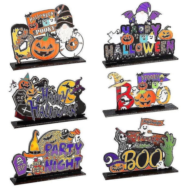Decoración de fiesta de Halloween, cartel colgante para puerta del hogar, decoración de madera para Halloween, fantasma de calabaza