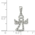 thumbnail image 3 of Sterling Silver CZ Angel Pendant, 3 of 3