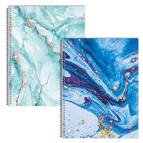 Cuadernos de Espiral Mármol 2 u. Better Office Products tapas Mármol Abstracto 100 hojas 10.5 x 8