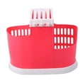 thumbnail image 2 of Multifunctional Plastic Utensil Organizer Flatware Holder With Holey Base House Rest Dish Rack Countertop Storage For Kitchen (Red), 2 of 8