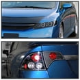 thumbnail image 2 of Spec-D Tuning LED Dual Halo Jdm Black Projector + Tail Brake Lamps Compatible with 2006-2011 Honda Civic 4Dr Left + Right Pair Headlamps Assembly, 2 of 7