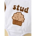thumbnail image 6 of Bagilaanoe Newborn Baby Girl Boy Summer Rompers Letter/Ice Cream Print Short Sleeve Bodysuits 3M 6M 12M 18M 24M Infant One Piece Short Jumpsuit, 6 of 8