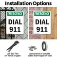 thumbnail image 3 of (2 Pack) Dial 911 OSHA Emergency Sign 12 Inch X 18 Inch Indoor / Outdoor Rust-Free Aluminum Metal Signs for Workplace, Workshop, and Construction Site, Made in the USA, 3 of 8