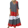 thumbnail image 2 of Homenesgenics Women Dresses Womens Skirts Dresses Women's Summer Fashion Casual Multi-button Denim Skirt Multi-pocket Denim Skirt, 2 of 5