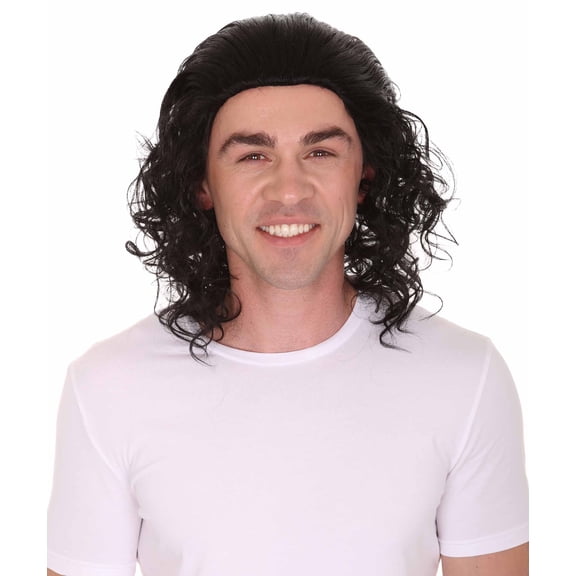 Movie Mens Black Curly Wig | Cosplay Wig | Premium Breathable Capless Cap