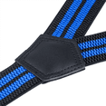thumbnail image 4 of Buyless Fashion Heavy Duty Textured Suspenders for Men - 48" Adjustable Straps 1 1/2" - Y Shape - 5117-Black-Royal, 4 of 6
