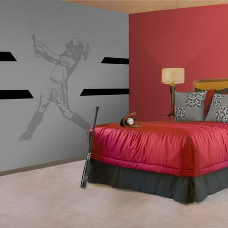 Sudden Shadows Wall Stickers - Borders Unlimited Softball Hitter Sudden Shadow