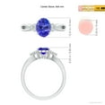 thumbnail image 4 of ANGARA Natural Oval 1.25 ct Tanzanite Split Shank Ring with Trio Diamonds in 14K White Gold for Women (Size-8x6mm) | December Birthstone, Anniversary, Jewelry Gift for Women | Natural Tanzanite Ring, 4 of 9