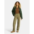 thumbnail image 2 of Time and Tru Women's High Rise Straight Jeans with Carpenter Details, 30" Inseam, Sizes 0-20, 2 of 5