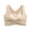 Beige, variant on Front Snap Wireless Bra for Women Seamless, No Underwire Full Coverage Cross Over Bra with Wide Side Support for Double Breast Armpit Correction, Blackish Green,L