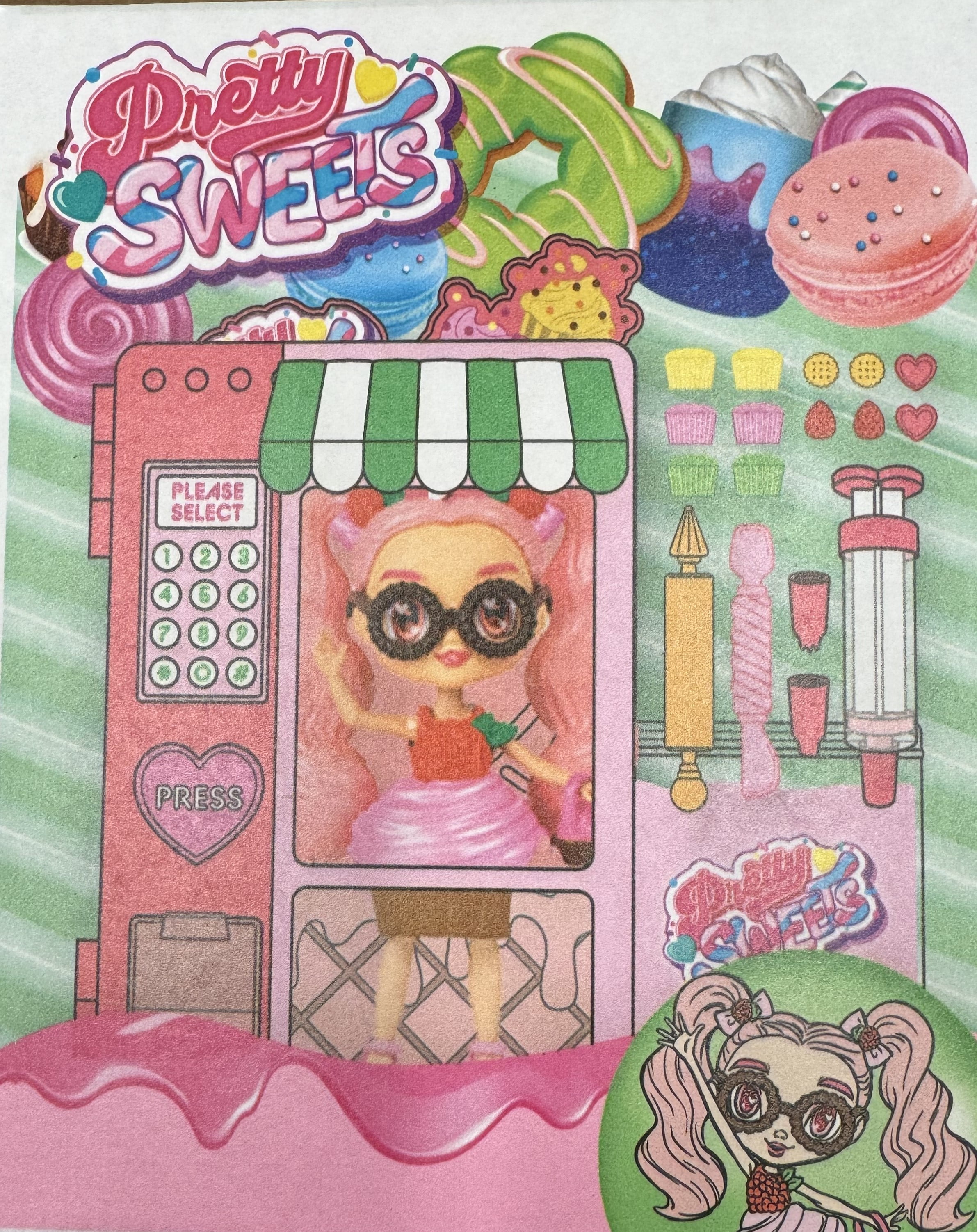 Pretty Sweets Chloe Cupcake 5-inch Doll & Vending Machine Playset, Children Ages 3+