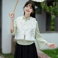 thumbnail image 2 of Otoño e invierno nuevo estilo chino niña joven estilo nacional hebilla cheongsam de dos piezas niña diaria estilo étnico chaleco de felpa, 2 of 4