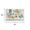 thumbnail image 5 of Personalized Planet 27x18 Butterfly Welcome Doormat with Custom Family Name Printed on Tan Rectangular 1/4” Thick Non Slip Mat for Kitchen Hallway Deck or Porch, 5 of 6
