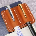 thumbnail image 3 of Oliegs Porte-Stylo Double Rétro en PU pour Voyage, Prise pour Cahier, Capuchon de Stylo en Acier Inoxydable, Support de Rangement pour Stylo Anti-Perte, 3 of 5