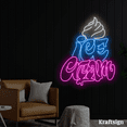 thumbnail image 3 of Craftnamesign Ice Cream Neon Sign, Open Welcome Signage, Ice Cream Decor, 3 of 4
