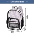 thumbnail image 4 of Ttyddzy Clear Backpack Heavy Duty PVC Transparent Backpack for College Workplace, Lilac Arches, 4 of 8