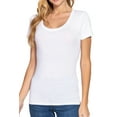 thumbnail image 2 of Women's Short Sleeve Scoop Neck Cotton Jersey Top Soft and Stretchy 2-Pack, 2 of 5