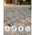 thumbnail image 2 of 4-Compartment Freestanding Bike Floor Stand,Indoor Outdoor Dual Bike Storage Organizer, Fits 22-28" Wheels & 2.2" Tire Width, Heavy Duty Steel Two-Wheeler Parking Rack for Garage, Home or Bike Shop, 2 of 6