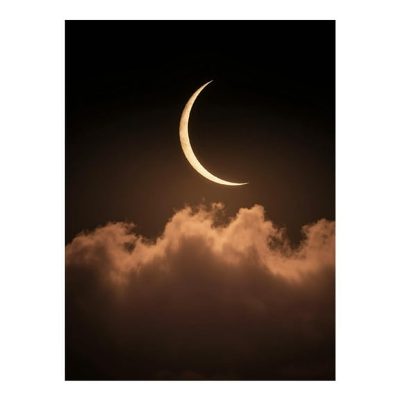 Diamond Art Kit for Adults, Crescent Moon Night Sky Clouds Diamond Painting for Adults Beginners, DIY Diamond Art Painting Kits, 5D Diamond Painting Crafts for Home Decor 12x16 Frameless