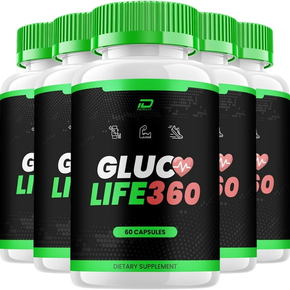 Gluco Life 360 Capsules – GlucoLife 360 All Natural Glycogen Support, 5 Pack, 300 Capsules