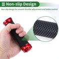 thumbnail image 4 of Unique Bargains 7/8" 22mm 15/16" 24mm Motorcycle Hand Grips Cover Kit Non Slip Aluminum Alloy Rubber Handlebar Cover Black Red 1 Set Rhombus Pattern, 4 of 7
