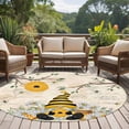 thumbnail image 4 of Yellow Gnomes Round Area Rug 6Ft Washable Circle Rugs for Bathroom Office, Spring Floral Bees Daisy Branches Watercolor Non-Slip Carpet Floor Mats Indoor Outdoor Carpet Runner Aesthetic Home Decor, 4 of 8