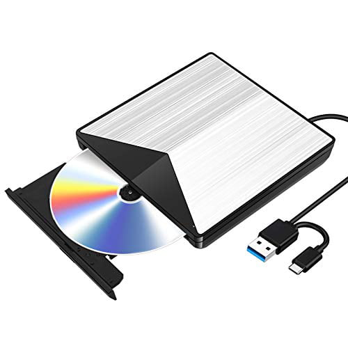 External Blu Ray CD DVD Drive 3D, USB 3.0 and Type USB C Bluray CD RW Row Burner Player Compatible MacBook OS Windows 7 8 10 PC - Walmart.com