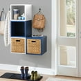 thumbnail image 3 of Better Homes & Gardens Wall Mounted Cube Shelves, Set of 4, Indigo and White Textured Finish, 3 of 12
