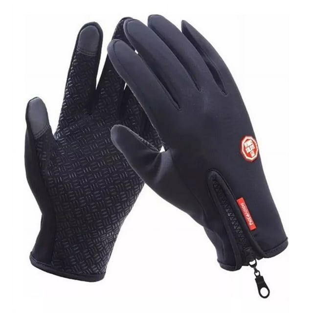 Guantes Impermeables PTHORSE Pantalla Táctil Ligera Para Moto Esquí Color Negro Talla P