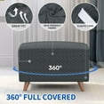 thumbnail image 4 of Vireellx Newest Jacquard Ottoman Slipcovers Folding Storage Stool Furniture Protector Cover Soft Thick Rectangle Foot Rest Slipcover with Elastic Bottom, 4 of 7