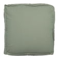 thumbnail image 6 of Creative Co-Op Square Cotton Velvet Pouf with Piped Detail, Sage Green, 6 of 9