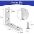 thumbnail image 4 of 40 Pack L Bracket Corner Braces, Small Metal L Brackets for Wood, 1.5 Inch Steel Joist Right Angle Brackets for Wood Shelves Chair Drawer Cabinet with Screws, Zinc Plated, 4 of 7