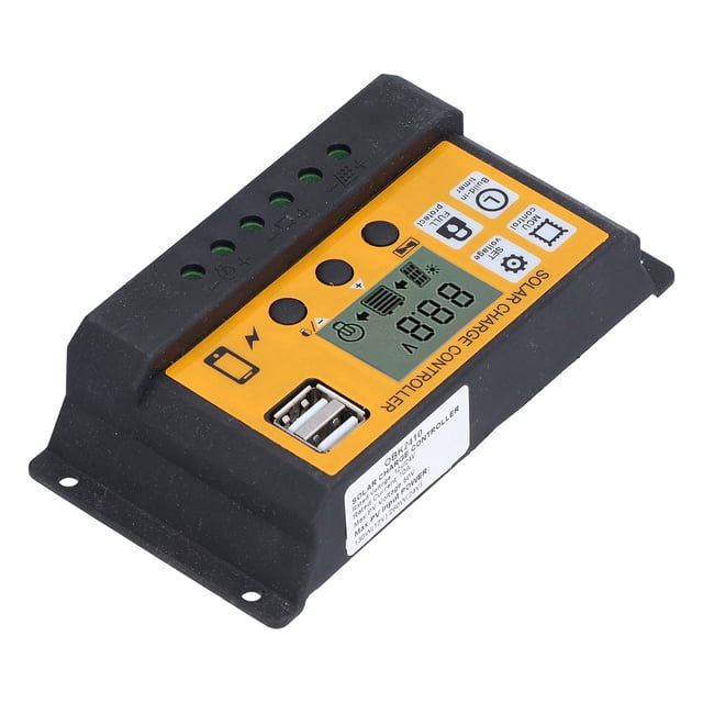 Controlador De Carga Solar, Controlador De Carga Solar Regulador De Generación De Energía Inteligente Fotovoltaico Ajustable 12 V, Controladores De Carga De Energía Renovable